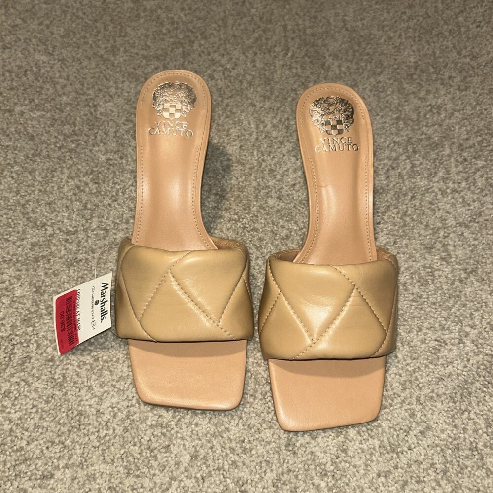 Vince Camuto Women's Leather Braided Sandals Size 9M Tan